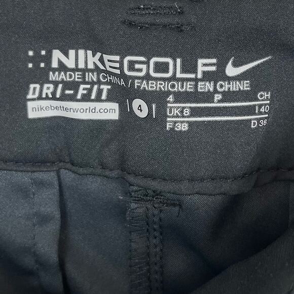 Ladies Nike Dri-Fit Golf Shorts in Black Athleisure Sportswear - Picture 7 of 9